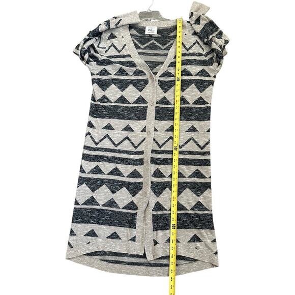 Cotton On Meduim Aztec Print Western Boho Button Up Longline Duster Cardigan - Picture 5 of 7